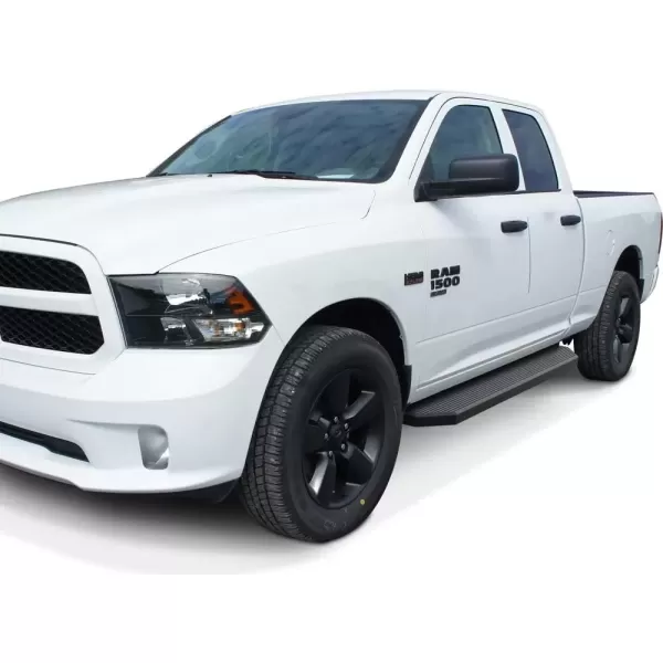 imageAPS Running Boards 6 inches Matte Black Compatible with Dodge Ram 1500 20092018 Quad Cab Stainless Steel Nerf Bars Side Steps Side BarsAluminum Black