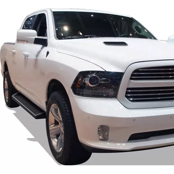 imageAPS Running Boards 6 inches Matte Black Compatible with Dodge Ram 1500 20092018 Quad Cab Stainless Steel Nerf Bars Side Steps Side BarsAluminum Black