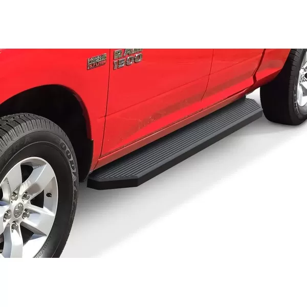 imageAPS Running Boards 6 inches Matte Black Compatible with Dodge Ram 1500 20092018 Quad Cab Stainless Steel Nerf Bars Side Steps Side BarsAluminum Black