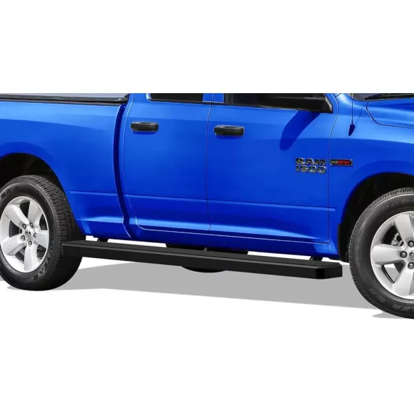 imageAPS Running Boards 6 inches Matte Black Compatible with Dodge Ram 1500 20092018 Quad Cab Stainless Steel Nerf Bars Side Steps Side BarsAluminum Black