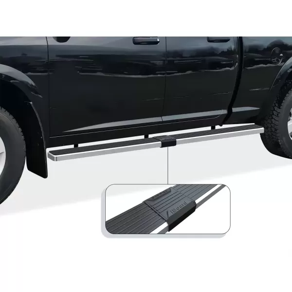 imageAPS Running Boards 6 inches Matte Black Compatible with Dodge Ram 1500 20092018 Quad Cab Stainless Steel Nerf Bars Side Steps Side BarsStainless Steel Polished