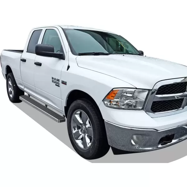 imageAPS Running Boards 6 inches Matte Black Compatible with Dodge Ram 1500 20092018 Quad Cab Stainless Steel Nerf Bars Side Steps Side BarsStainless Steel Polished