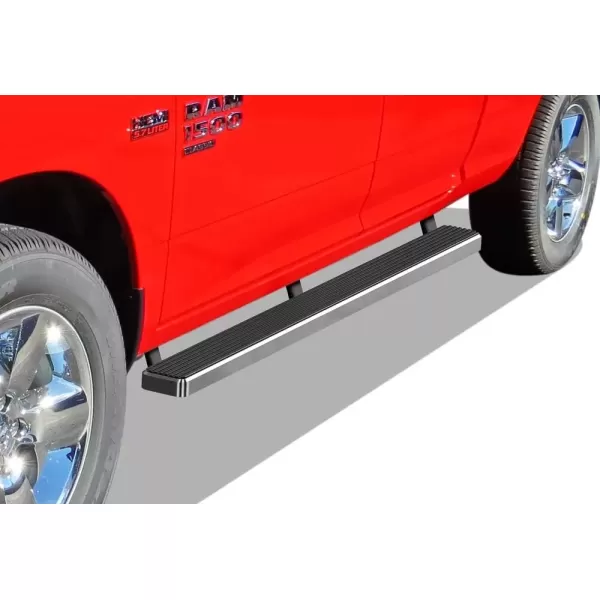 imageAPS Running Boards 6 inches Matte Black Compatible with Dodge Ram 1500 20092018 Quad Cab Stainless Steel Nerf Bars Side Steps Side BarsStainless Steel Polished