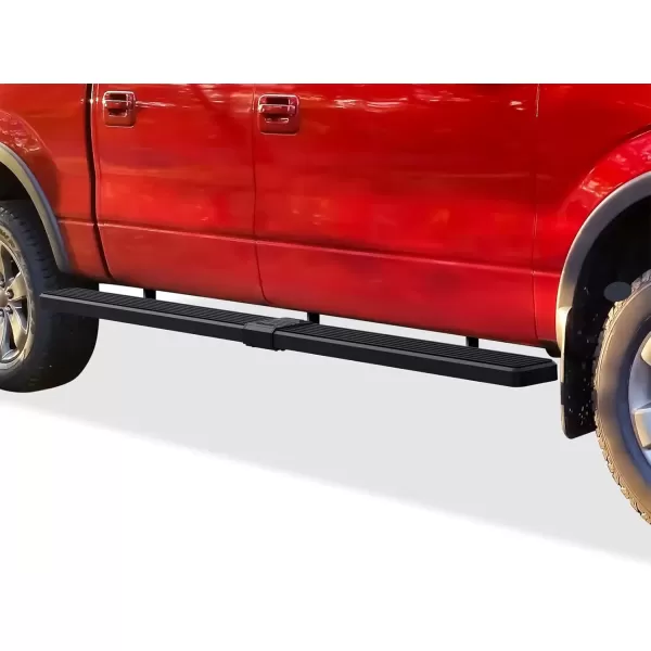 imageAPS Silver Running Board Style Running Boards Nerf Bars Side Steps Compatible with Ford F150 20092014 SuperCrew Cab Drilling RequiredAluminum Black