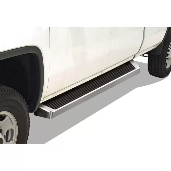 imageiBoard Third Generation Silver Aluminum Running Boards Side Step for Selected Chevy Silverado Sierra Crew CabSilver