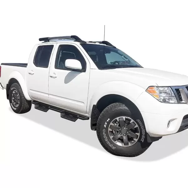 imageAPS Black 6 Inches Tubular Drop Down Style Nerf Bars Running Boards Compatible with Nissan Frontier 20052024 Crew CabBlack