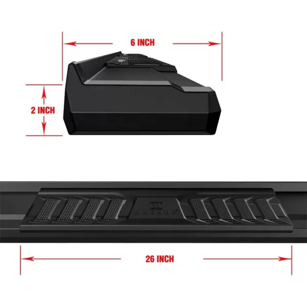 imageAPS Black OE Style Nerf Bars Running Boards Compatible with Nissan Frontier 20052024 Crew Cab