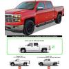 imageAPS Black 5 inches Wheel to Wheel Running Boards Nerf Bars Side Steps Compatible with Chevy Silverado GMC Sierra 1500 20012013 Crew Cab 56ft Bed ampamp 2500 3500 20012014Stainless Steel Black