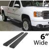 imageAPS Black 5 inches Wheel to Wheel Running Boards Nerf Bars Side Steps Compatible with Chevy Silverado GMC Sierra 1500 20012013 Crew Cab 56ft Bed ampamp 2500 3500 20012014Stainless Steel Black