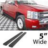 imageAPS Black 5 inches Wheel to Wheel Running Boards Nerf Bars Side Steps Compatible with Chevy Silverado GMC Sierra 1500 20012013 Crew Cab 56ft Bed ampamp 2500 3500 20012014Stainless Steel Black