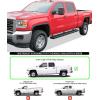 imageAPS Black 5 inches Wheel to Wheel Running Boards Nerf Bars Side Steps Compatible with Chevy Silverado GMC Sierra 1500 20012013 Crew Cab 56ft Bed ampamp 2500 3500 20012014Stainless Steel Black