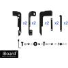 imageAPS IBCZ4998 Black 5quot Running Board Side Step iBoard Third Generation For Selected Chevy SilveradoGMC Sierra Crew Cab Aluminum6 inches