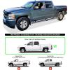 imageAPS Running Boards 6inch Black Compatible with Chevy Silverado GMC Sierra 1500 20012013 Crew Cab ampamp 2500 3500 20012014 Exclude CK Classic Stainless Steel Nerf Bars Side Steps Side BarsStainless Steel Polished
