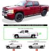 imageAPS Running Boards 6inch Black Compatible with Chevy Silverado GMC Sierra 1500 20012013 Crew Cab ampamp 2500 3500 20012014 Exclude CK Classic Stainless Steel Nerf Bars Side Steps Side BarsAluminum Black