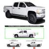 imageAPS Running Boards 6inch Black Compatible with Chevy Silverado GMC Sierra 1500 20012013 Crew Cab ampamp 2500 3500 20012014 Exclude CK Classic Stainless Steel Nerf Bars Side Steps Side BarsSilver