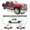 imageAPS Running Boards 6inch Black Compatible with Chevy Silverado GMC Sierra 1500 20012013 Crew Cab ampamp 2500 3500 20012014 Exclude CK Classic Stainless Steel Nerf Bars Side Steps Side BarsSilver