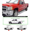 imageAPS Running Boards 6inch Black Compatible with Chevy Silverado GMC Sierra 1500 20012013 Crew Cab ampamp 2500 3500 20012014 Exclude CK Classic Stainless Steel Nerf Bars Side Steps Side BarsStainless Steel Black