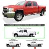 imageAPS Running Boards 6inch Black Compatible with Chevy Silverado GMC Sierra 1500 20012013 Crew Cab ampamp 2500 3500 20012014 Exclude CK Classic Stainless Steel Nerf Bars Side Steps Side BarsSilver