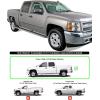 imageAPS Running Boards 6inch Black Compatible with Chevy Silverado GMC Sierra 1500 20012013 Crew Cab ampamp 2500 3500 20012014 Exclude CK Classic Stainless Steel Nerf Bars Side Steps Side BarsAluminum Silver