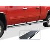 imageAPS Running Boards 6inch Black Compatible with Chevy Silverado GMC Sierra 1500 20012013 Crew Cab ampamp 2500 3500 20012014 Exclude CK Classic Stainless Steel Nerf Bars Side Steps Side BarsSilver