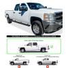 imageAPS Running Boards Nerf Bars Side Steps Compatible with Chevy Silverado GMC Sierra 1500 20012013 Crew Cab ampamp 2500 3500 20012014 Exclude CK Classic Stainless Steel Black Powder Coated 6inAluminum Black