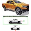 imageAPS Running Boards Nerf Bars Side Steps Step Bars Compatible with Ford Ranger 20192023 SuperCrew Cab 4Door 304 Stainless Steel Polished Silver 5 inchesAluminum Black