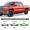 imageAPS iBoard Third Generation Black Aluminum Running Boards Side Step for Selected Chevy Silverado GMC Sierra Crew Cab