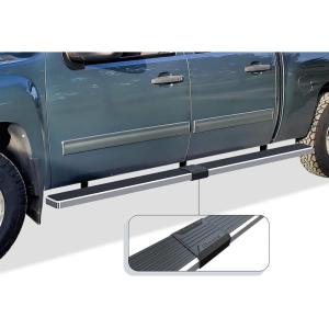 imageAPS Running Boards 6inch Black Compatible with Chevy Silverado GMC Sierra 1500 20012013 Crew Cab ampamp 2500 3500 20012014 Exclude CK Classic Stainless Steel Nerf Bars Side Steps Side BarsStainless Steel Polished