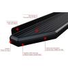 imageAPS Black Running Boards Style Compatible with Jeep Gladiator 20202025 Crew Cab Side Steps Side Bars 6in WideAluminum Black