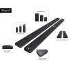 imageAPS Stainless Steel Black Powder Coated 5 inches Running Boards Nerf Bars Side Steps Compatible with Dodge Ram 1500 20092018 Quad Cab