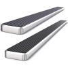 imageAPS Running Boards Nerf Bars Steps Compatible with Jeep Gladiator 20202025 Crew Cab Black Powder Coated Running Board StyleStainless Steel Polished