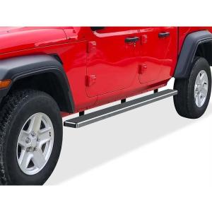 imageAPS Black Running Boards Style Compatible with Jeep Gladiator 20202025 Crew Cab Side Steps Side Bars 6in WideSilver