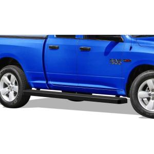 imageAPS Running Boards Nerf Bars Side Steps Step Bars Compatible with Dodge Ram 1500 20092018 Quad Cab Black Powder Coated Running Board StyleAluminum Black
