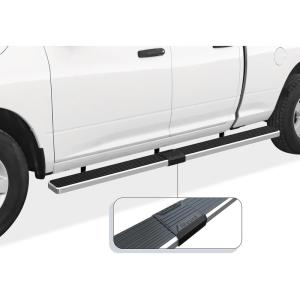 imageAPS Running Boards Nerf Bars Side Steps Step Bars Compatible with Dodge Ram 1500 20092018 Quad Cab Black Powder Coated Running Board StyleAluminum Silver