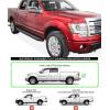 imageAPS Black Running Boards Style Compatible with Ford F150 20092014 SuperCrew Cab Drilling Required Nerf Bars Side Steps Side BarsAluminum Black