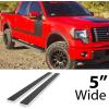 imageAPS Black Running Boards Style Compatible with Ford F150 20092014 SuperCrew Cab Drilling Required Nerf Bars Side Steps Side BarsAluminum Silver
