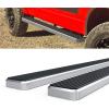 imageAPS Black Running Boards Style Compatible with Ford F150 20092014 SuperCrew Cab Drilling Required Nerf Bars Side Steps Side BarsAluminum Silver