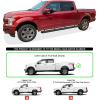 imageAPS Running Boards Side Steps Compatible with Ford F150 20152025 SuperCrew Cab ampamp F150 Lightning 20222025 ampamp F250 F350 Super Duty 20172025 Crew Cab Stainless Steel Black Powder Coated 5inStainless Steel Black