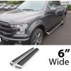 imageAPS Stainless Steel Black Powder Coated 5in Running Boards Nerf Bar Compatible with Ford F150 20152025 SuperCrew Cab ampamp F150 Lightning 20222025 ampamp F250 F350 Super Duty 20172025 Crew CabAluminum Silver