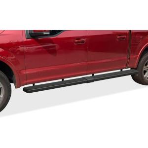 imageAPS Stainless Steel Black Powder Coated 5in Running Boards Nerf Bar Compatible with Ford F150 20152025 SuperCrew Cab ampamp F150 Lightning 20222025 ampamp F250 F350 Super Duty 20172025 Crew CabBlack