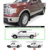 imageAPS 65in Side Armor Stainless Steel Running Boards Compatible with Ford F150 20092014 SuperCrew Cab Drilling Required Nerf Bars Side Steps Side Bars