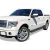 imageAPS 6in Stainless Steel Black Running Boards Compatible with Ford F150 20092014 SuperCrew Cab Nerf Bars Side StepsStainless Steel Black