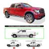 imageAPS Running Boards Nerf Bars Side Steps Step Bars Compatible with Ford F150 20092014 SuperCrew Cab Drilling Required Black Powder Coated Running Board StyleAluminum Silver