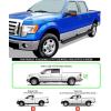 imageAPS Running Boards Nerf Bars Side Steps Step Bars Compatible with Ford F150 20092014 SuperCrew Cab Drilling Required Black Powder Coated Running Board StyleAluminum Black