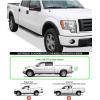 imageAPS Running Boards Nerf Bars Side Steps Step Bars Compatible with Ford F150 20092014 SuperCrew Cab Drilling Required Black Powder Coated Running Board StylePolished