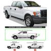 imageAPS Running Boards Nerf Bars Side Steps Step Bars Compatible with Ford F150 20092014 SuperCrew Cab Drilling Required Black Powder Coated Running Board StyleAluminum Silver