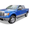 imageAPS Running Boards Nerf Bars Side Steps Step Bars Compatible with Ford F150 20092014 SuperCrew Cab Drilling Required Black Powder Coated Running Board StyleAluminum Silver