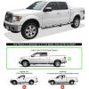 imageAPS Running Boards Nerf Bars Side Steps Step Bars Compatible with Ford F150 20092014 SuperCrew Cab Drilling Required Black Powder Coated Running Board StyleSilver
