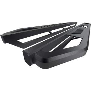 imageAPS 65in Side Armor Stainless Steel Running Boards Compatible with Ford F150 20092014 SuperCrew Cab Drilling Required Nerf Bars Side Steps Side Bars