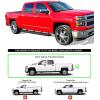 imageAPS 6in Black Running Boards Compatible with Chevy Silverado GMC Sierra Crew Cab 0718